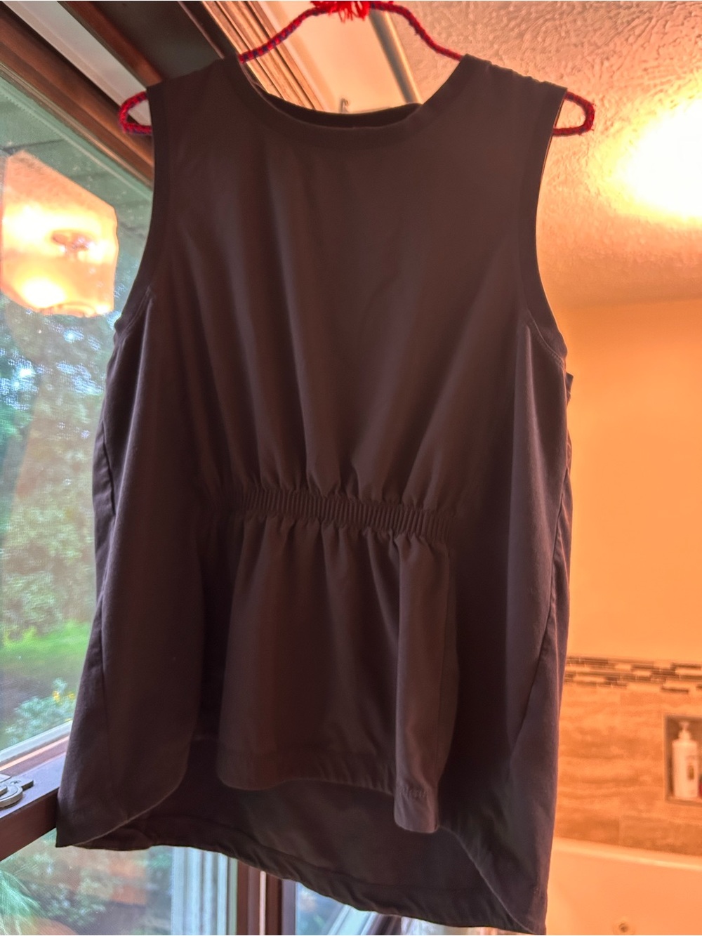 Athleta Brown Sleeveless Peplum Tank